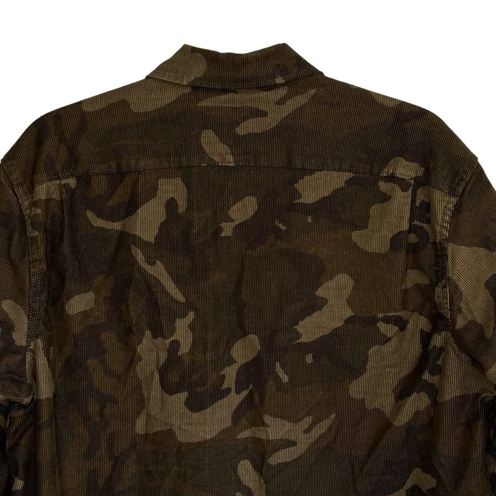 Wallace & Barnes Camo Corduroy Shirt Shacket Medium Button Up Long Sleeve Jacket